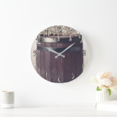 Champagner Glitzer Tropfen Rustikales Glam Bauernh Große Wanduhr (Zuhause)