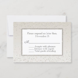 Champagner-Glitzer und Shine Wedding RSVP-Karte RSVP Karte