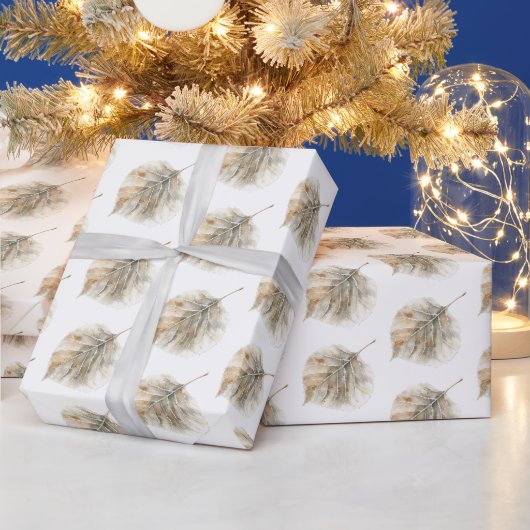 Champagner Gold Blätter Weihnachten Geschenkpapier (Feiertage)