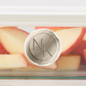 Champagner Gold Foil Wax Siegel Wedding Monogram Etiketten (Befestigt)