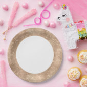 Champagner Gold Glam Funkeln Glitzern Pappteller (Party)