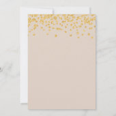 Champagner Gold Glitzer Confetti Überraschung Swee Einladung (Rückseite)