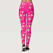 Champagner Gold Glitzer Glitzern Rosa Leggings (Rückseite)
