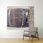 Champagner Gold Glitzer Tropfen Glam Sweet 16 Hint Wandteppich (Beispiel (Horizontal))