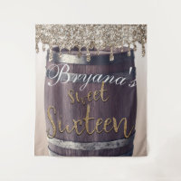 Champagner Gold Glitzer Tropfen Glam Sweet 16 Hint