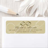 Champagner Gold Infinity Hand Klasp Hochzeitslabel (Insitu)