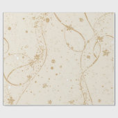 Champagner-Gold-Konfetti-Muster | Elegante Feier Geschenkpapier (Flach)