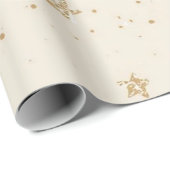 Champagner-Gold-Konfetti-Muster | Elegante Feier Geschenkpapier (Rolleneckpunkt)
