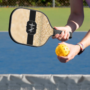 Champagner Gold leichte Imitate Glitzer Funkeln Mo Pickleball Schläger