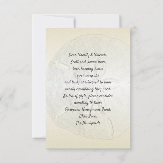 Champagner Gold Sand Dollar Gute Karten (Vorderseite)