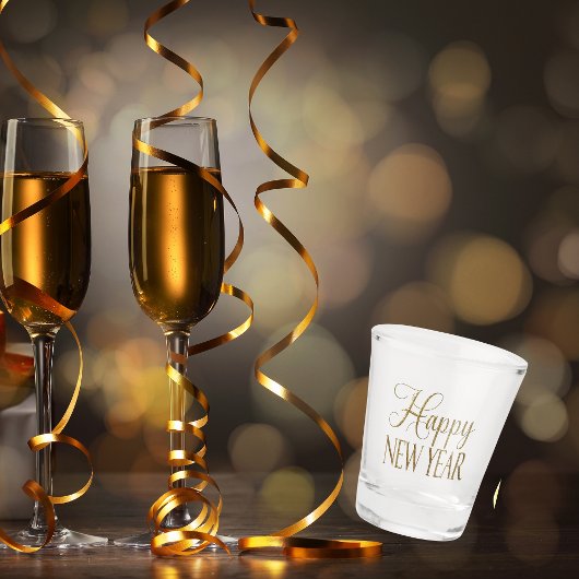 Champagner Gold Silvester Party Schnapsglas