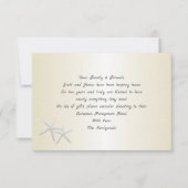 Champagner Gold Starfish Wunschkarten Einladung (Vorderseite)