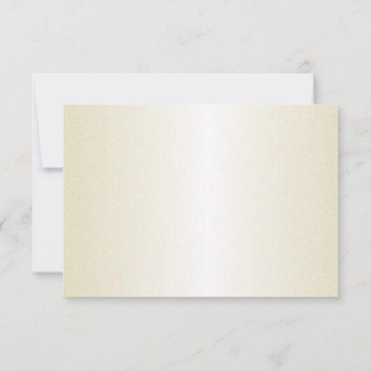 Champagner Gold Starfish Wunschkarten Einladung (Rückseite)