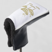 Champagner golf headcover (3/4 Vorderseite)