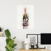 Champagner Graffiti Poster (Heimbüro)