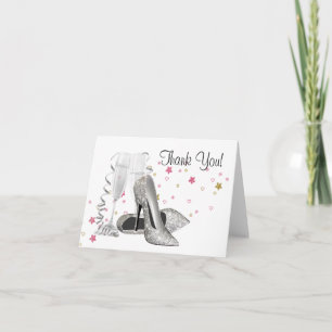 Champagner-High-Heel-Schuhe - Dankeskarten Dankeskarte
