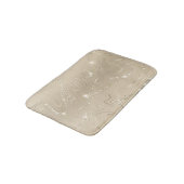 Champagner Hintergrund Weiß und Beige Glitzer Badematte (Schrägansicht)