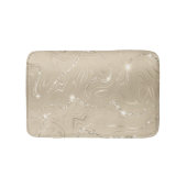 Champagner Hintergrund Weiß und Beige Glitzer Badematte (Vorderseite)