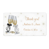 Champagner-Hochzeitslabel (Vorne)