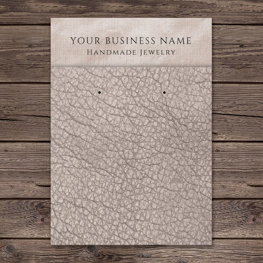 Champagner-Imitate Leder Ohrhörer-Karten