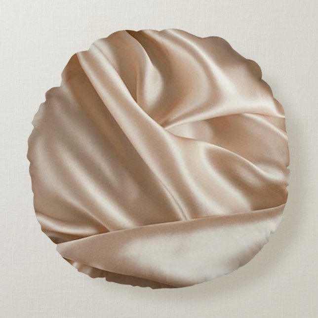 Champagner-Imitate mit einem runden Akzent bedruck Rundes Kissen (Vorderseite)