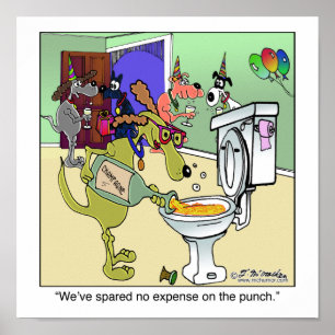 Champagner in der Toilette Poster