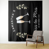 Champagner-Junggeselinnen-Abschied Frau Floral Wandteppich (Beispiel)