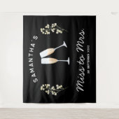 Champagner-Junggeselinnen-Abschied Frau Floral Wandteppich (Vorderseite)