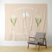 Champagner-Junggeselinnen-Abschied Frau Tulip Wandteppich (Beispiel (Horizontal))