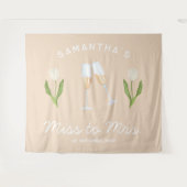 Champagner-Junggeselinnen-Abschied Frau Tulip Wandteppich (Vorderseite (Horizontal))