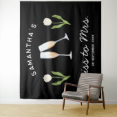 Champagner-Junggeselinnen-Abschied Frau Tulip Wandteppich (Beispiel)