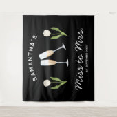 Champagner-Junggeselinnen-Abschied Frau Tulip Wandteppich (Vorderseite)