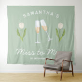 Champagner-Junggeselinnen-Abschied Frau Tulip Wandteppich (Beispiel (Horizontal))