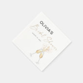 Champagner-Junggesellinnenabschied-Napkins Serviette (Ecke)