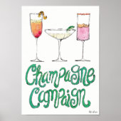 Champagner-Kampagne Print Poster (Vorne)