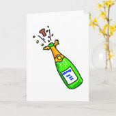 Champagner Karte (Gelbe Blume)
