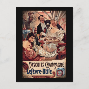 Champagner Kekse 1896 Postkarte