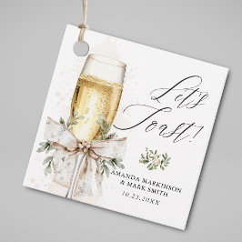 Champagner Lass uns auf den Winter anstoßen Neutra Geschenkanhänger