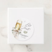 Champagner Lass uns auf den Winter anstoßen Neutra Geschenkanhänger (Beispiel)