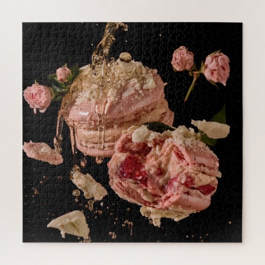 Champagner & Macarons Puzzle (Vertikal)