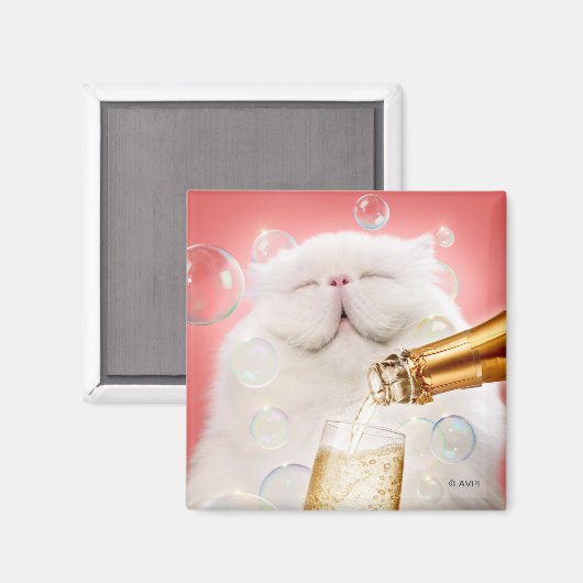 Champagner Magnet (Vorderseite/Rückseite)