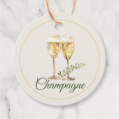 Champagner Mimosa Bar Flaschenanhänger Geschenkanhänger (Vorderseite)