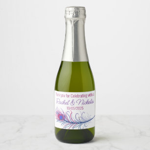 Champagner-Miniflaschen favorisieren personalisier Schaumweinetikett