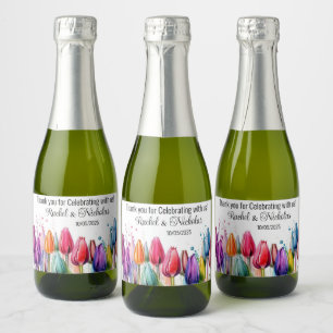 Champagner-Miniflaschen sind personalisiert Schaumweinetikett