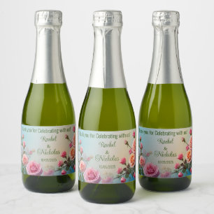 Champagner-Miniflaschen sind personalisiert Schaumweinetikett