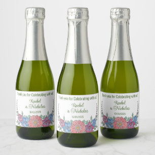 Champagner-Miniflaschen sind personalisiert Schaumweinetikett