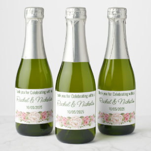 Champagner-Miniflaschen sind personalisiert Schaumweinetikett