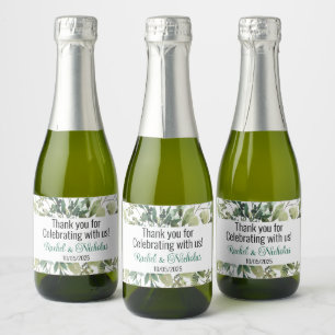 Champagner-Miniflaschen sind personalisiert Schaumweinetikett