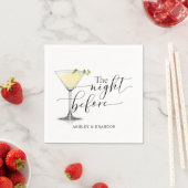 Champagner Minimalskript Die Nacht vor Napkins Serviette (Beispiel)
