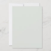 Champagner-Mint-Anemonen-Hochzeit Einladung (Rückseite)